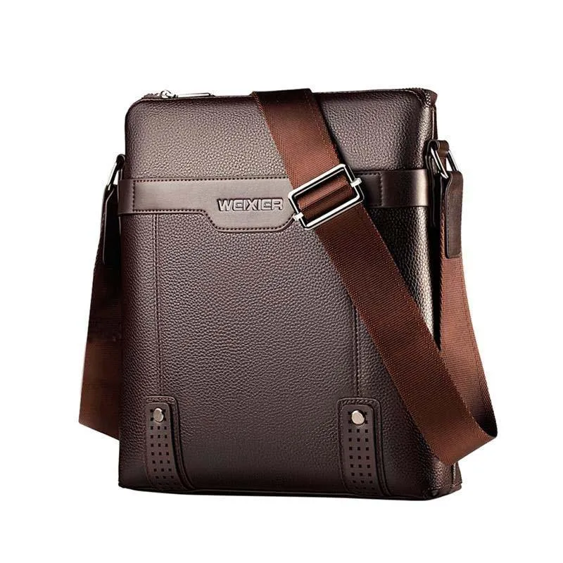 Men's Fashion PU Leather Messenger Bag