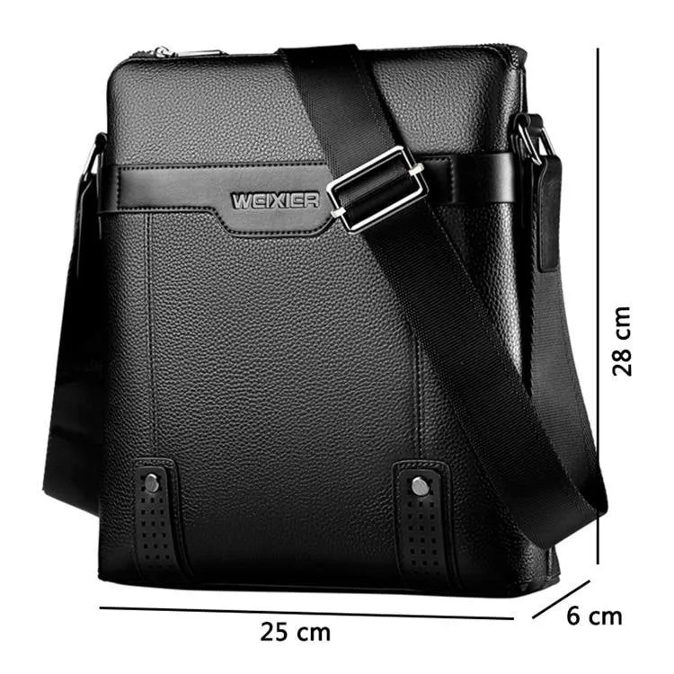 Men's Fashion PU Leather Messenger Bag