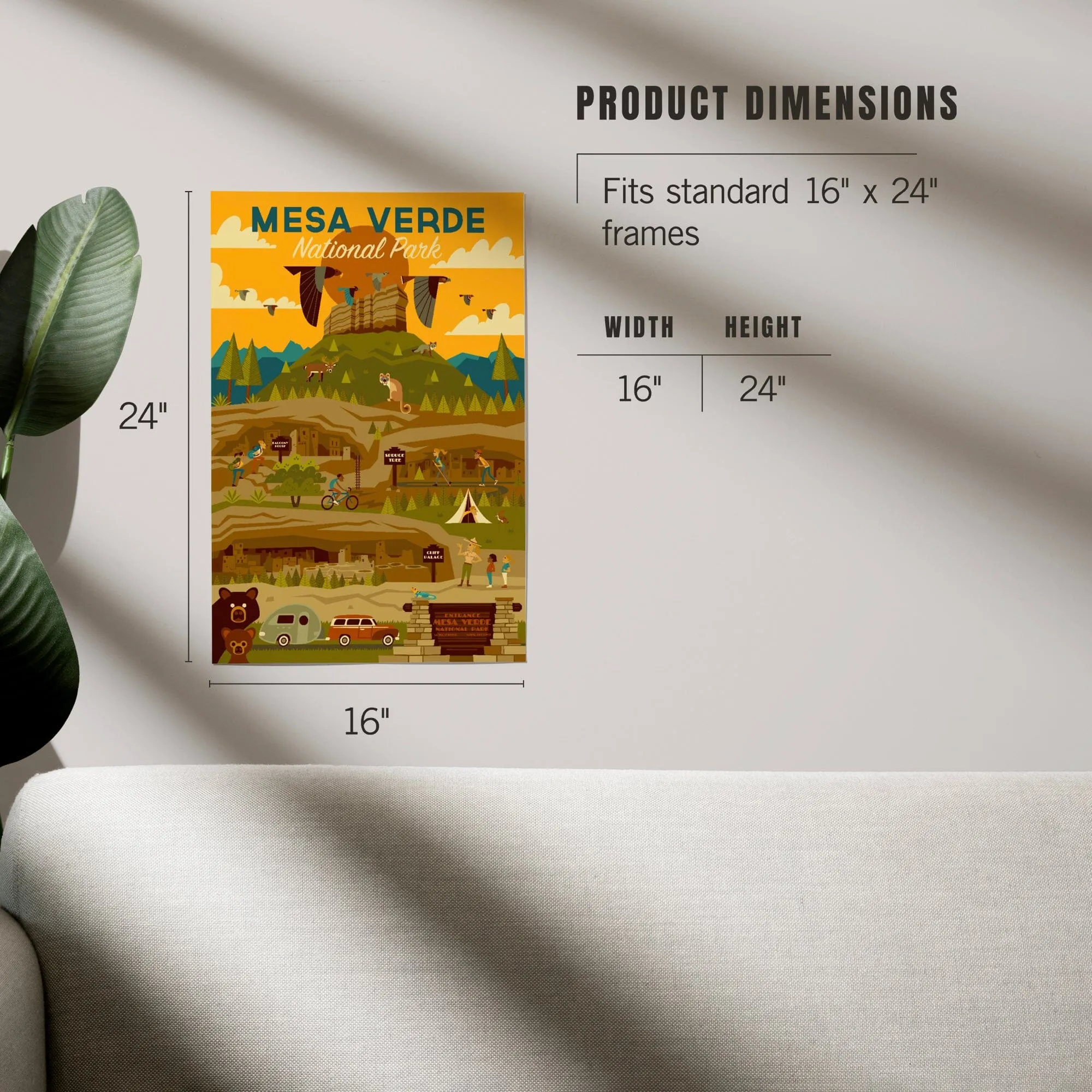 Mesa Verde National Park, Geometric National Park Series, Art & Giclee Prints