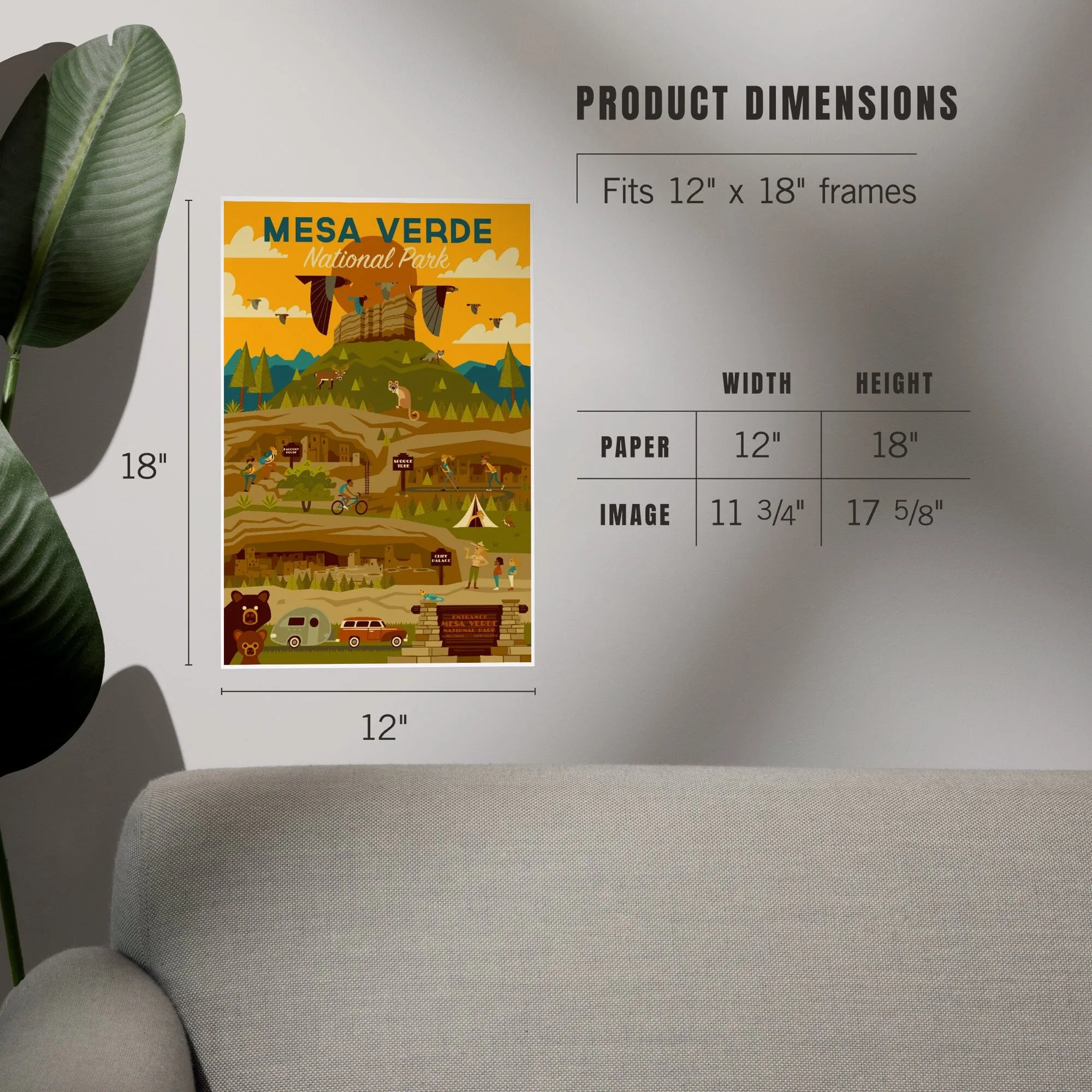 Mesa Verde National Park, Geometric National Park Series, Art & Giclee Prints