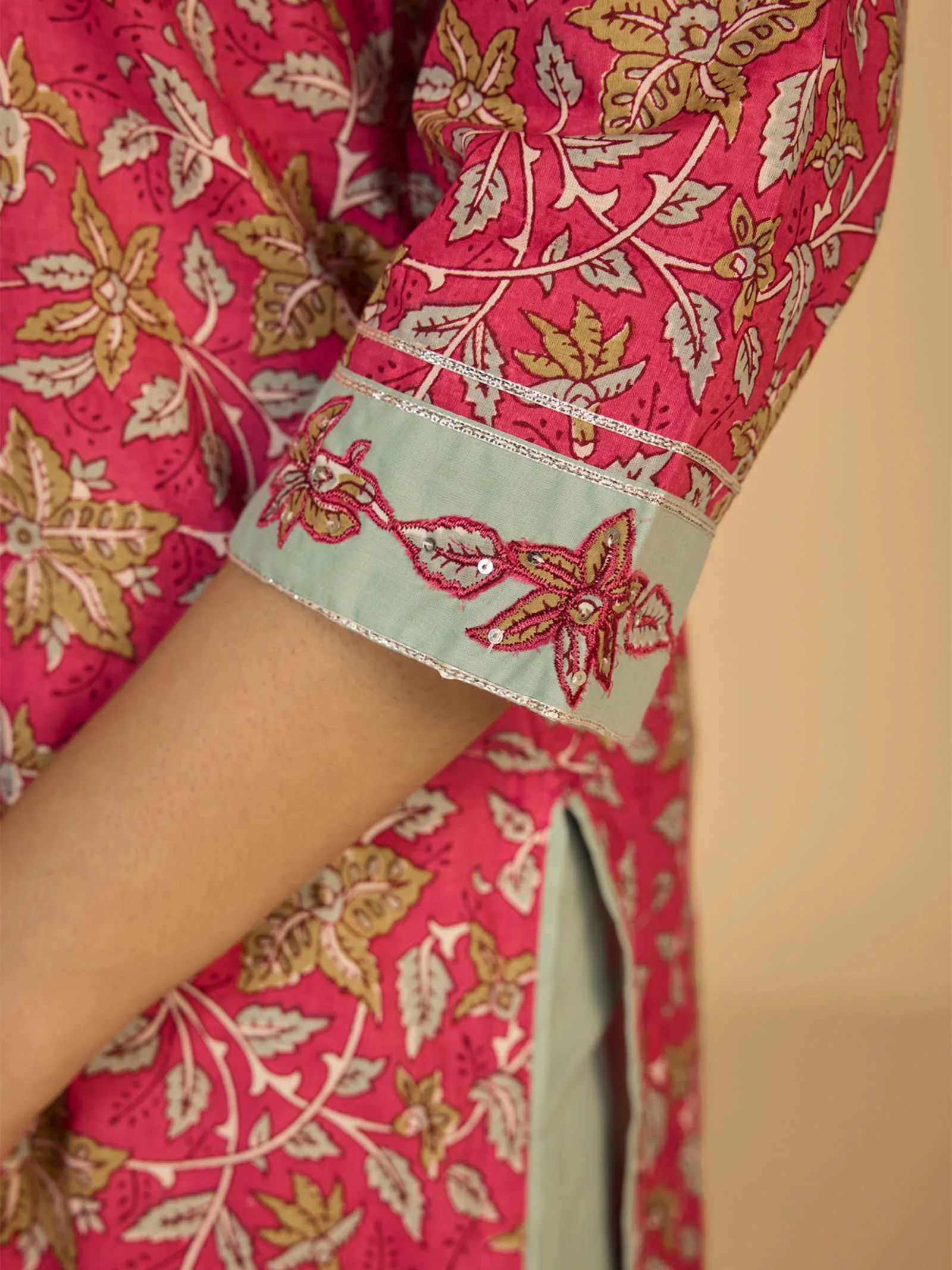 Mint Leaves Cotton Kurta