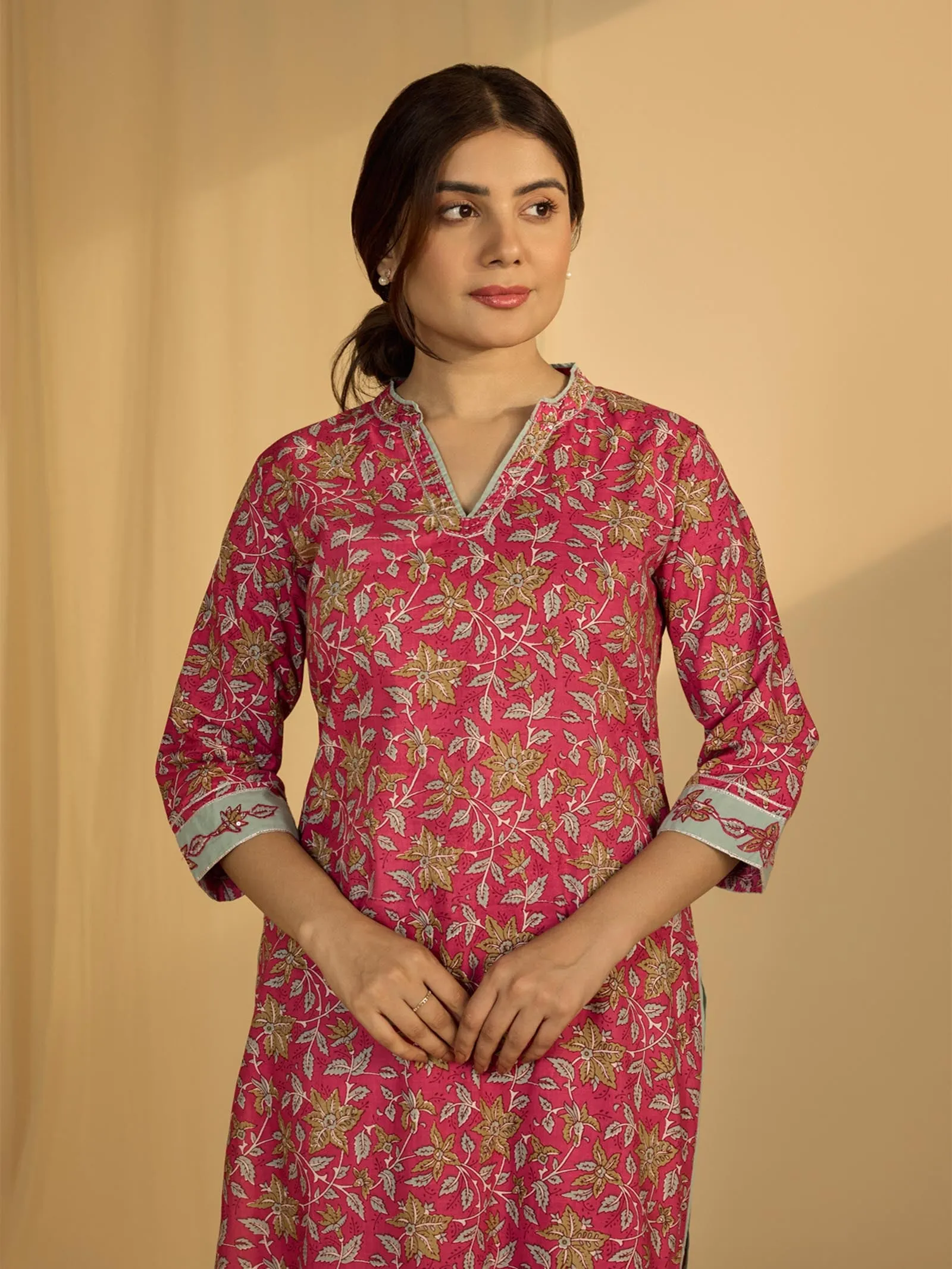 Mint Leaves Cotton Kurta