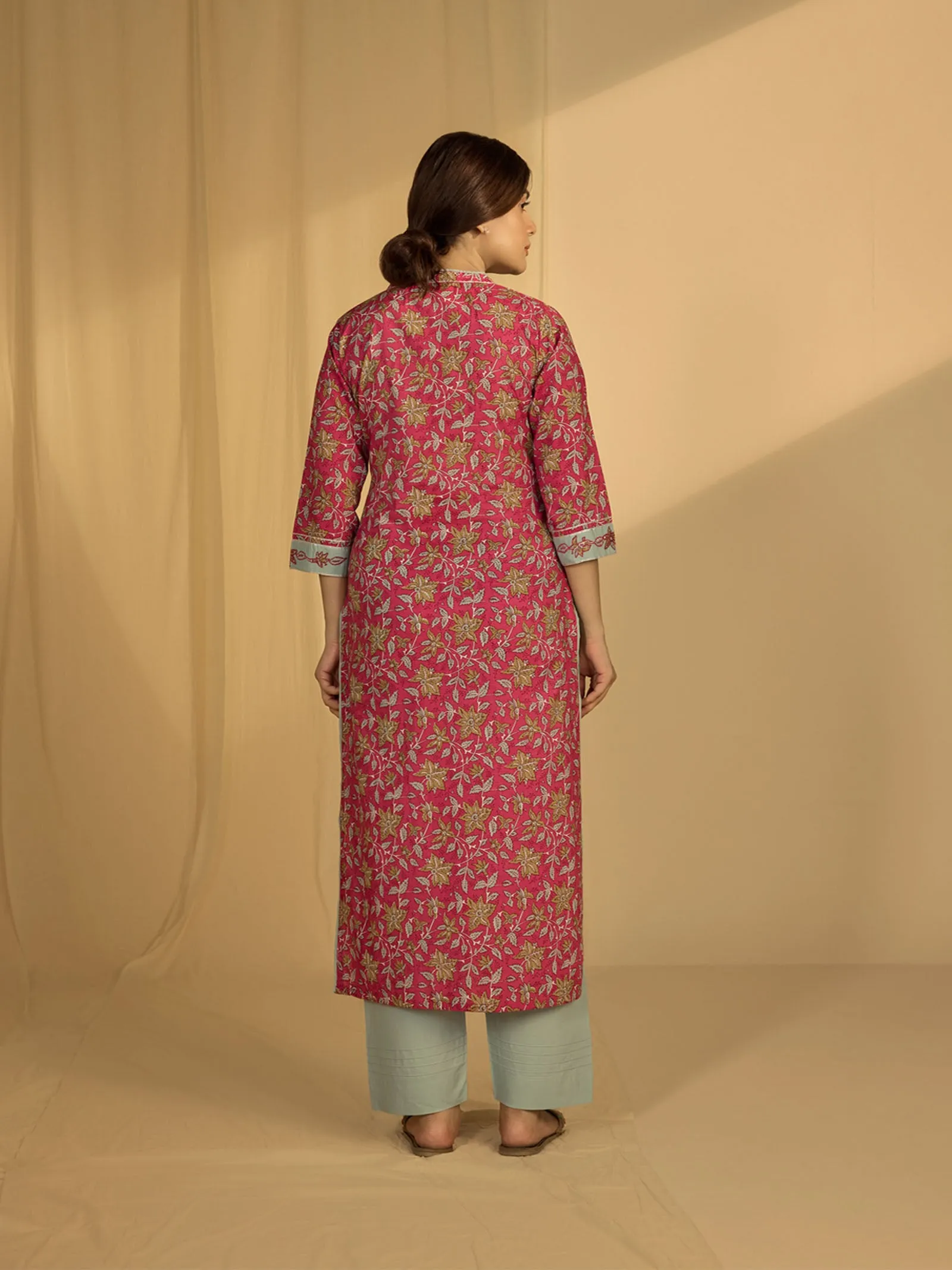 Mint Leaves Cotton Kurta