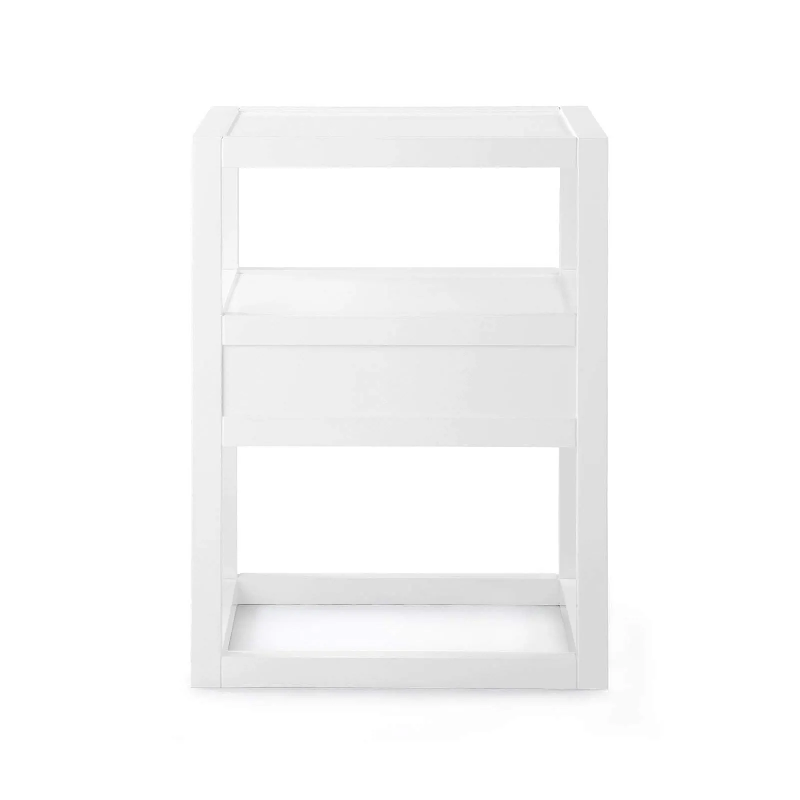 Newport 1-Drawer Side Table / White Pearl