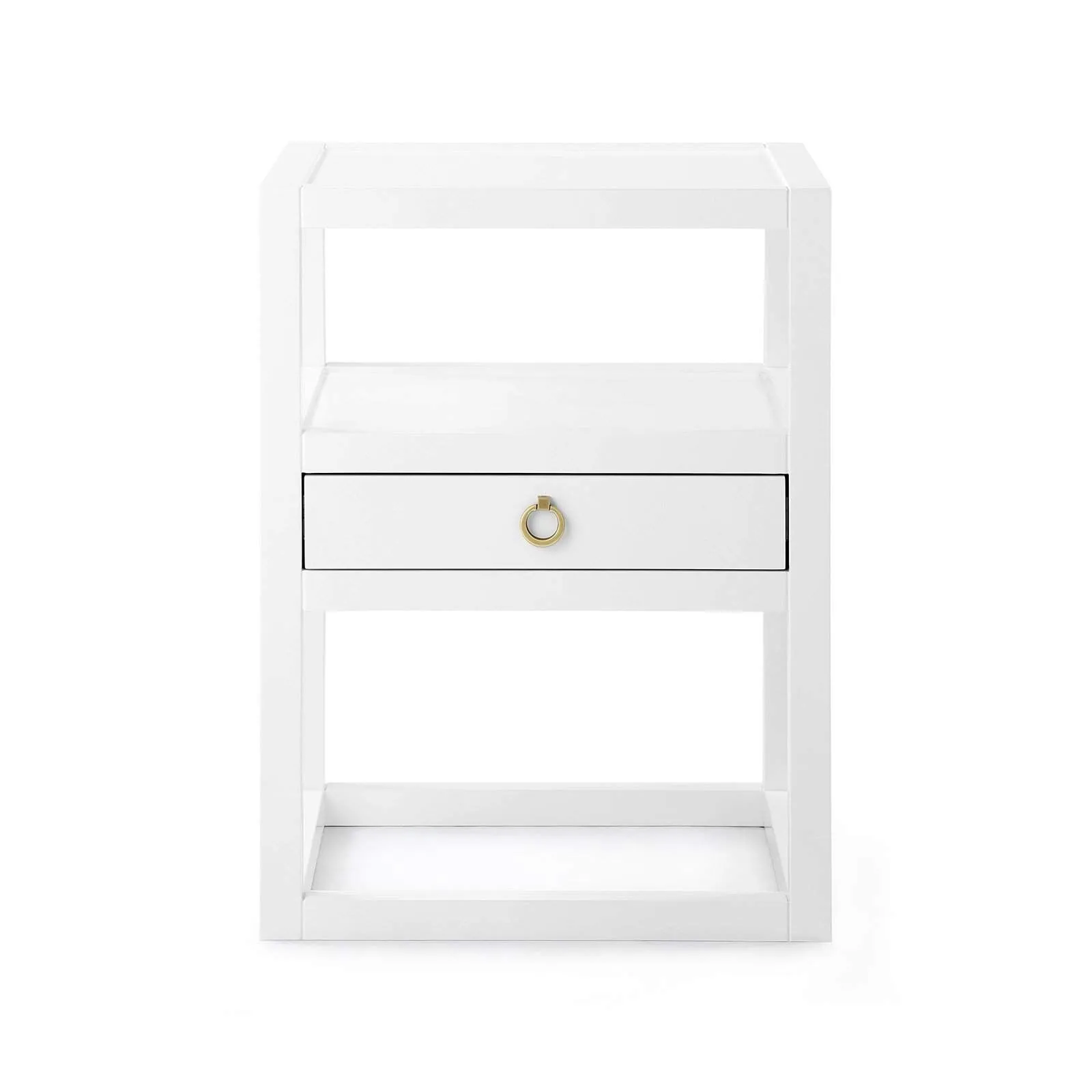 Newport 1-Drawer Side Table / White Pearl