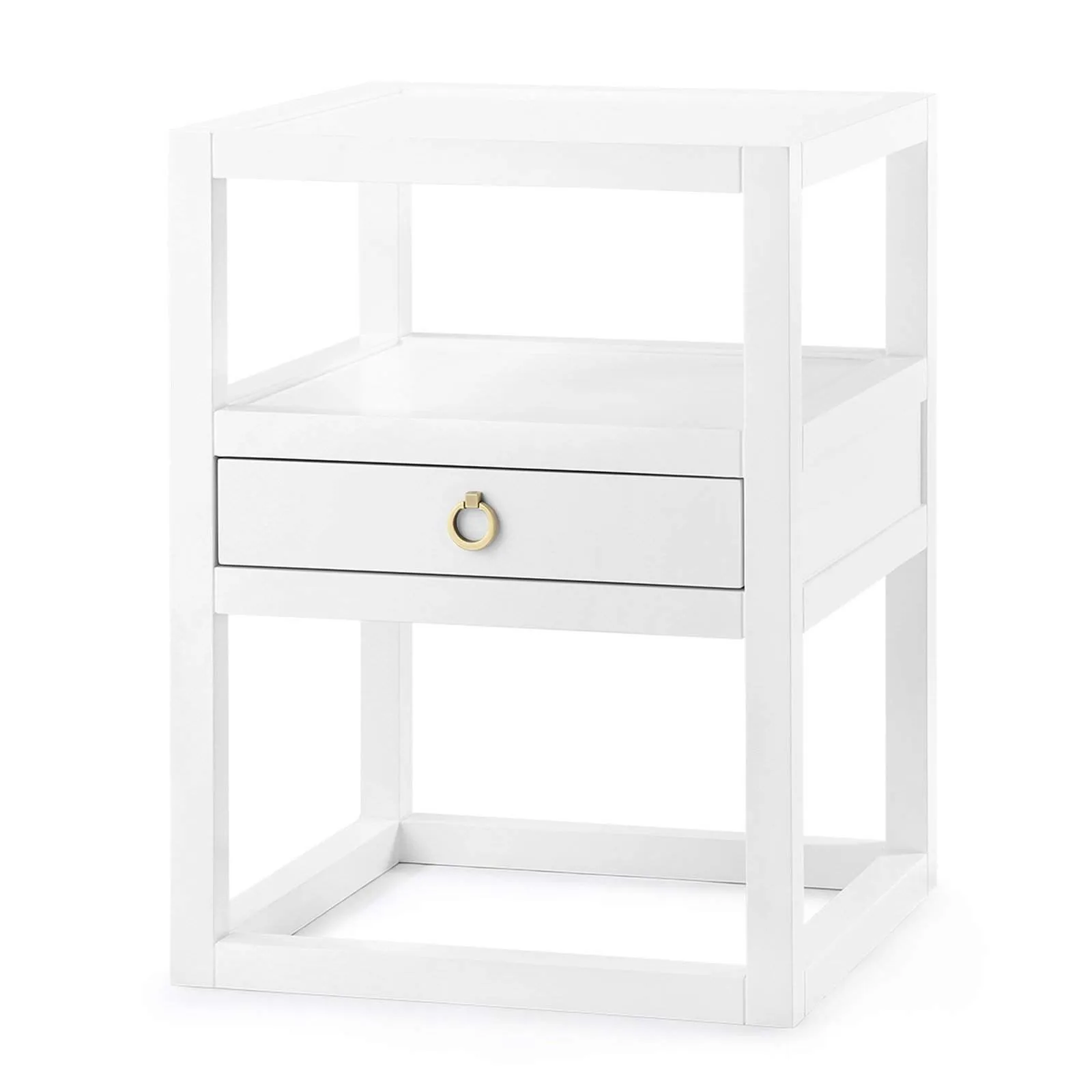 Newport 1-Drawer Side Table / White Pearl