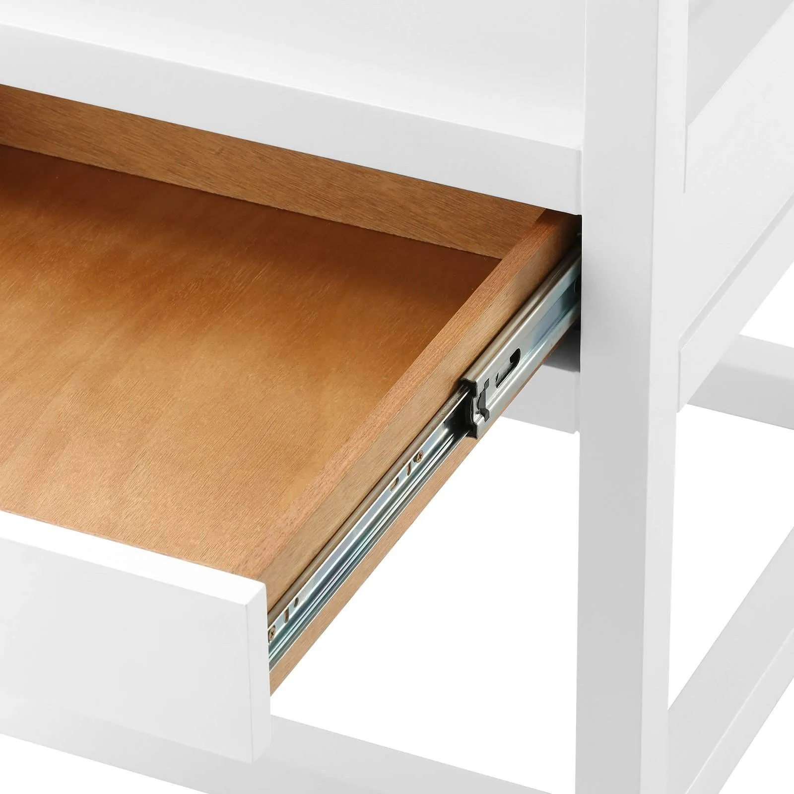 Newport 1-Drawer Side Table / White Pearl
