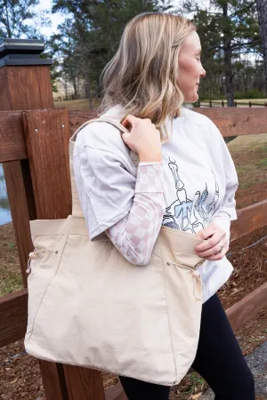 NGIL Ivory Shoreview Side Cinched Tote Bag
