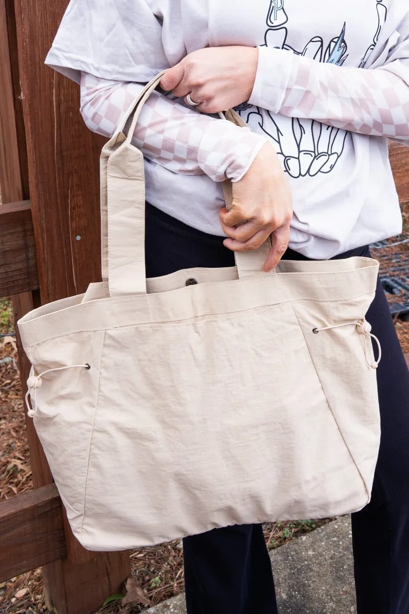 NGIL Ivory Shoreview Side Cinched Tote Bag