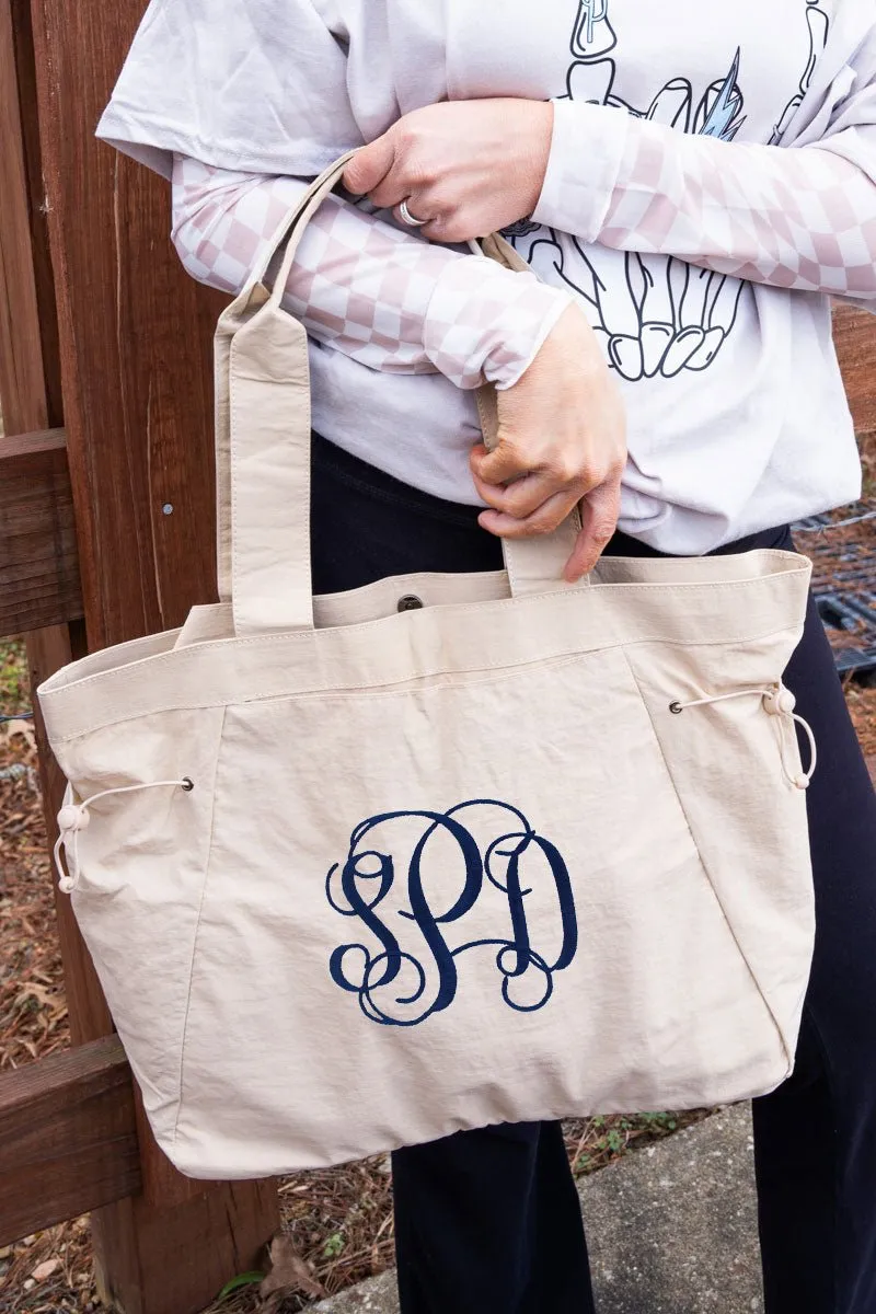 NGIL Ivory Shoreview Side Cinched Tote Bag