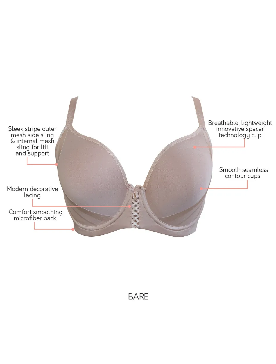 Parfait Shea Molded Spacer Bra Underwired T-Shirt Bra, Bare | Beige Parfait Molded Bra | Beige Molded Spacer Bras