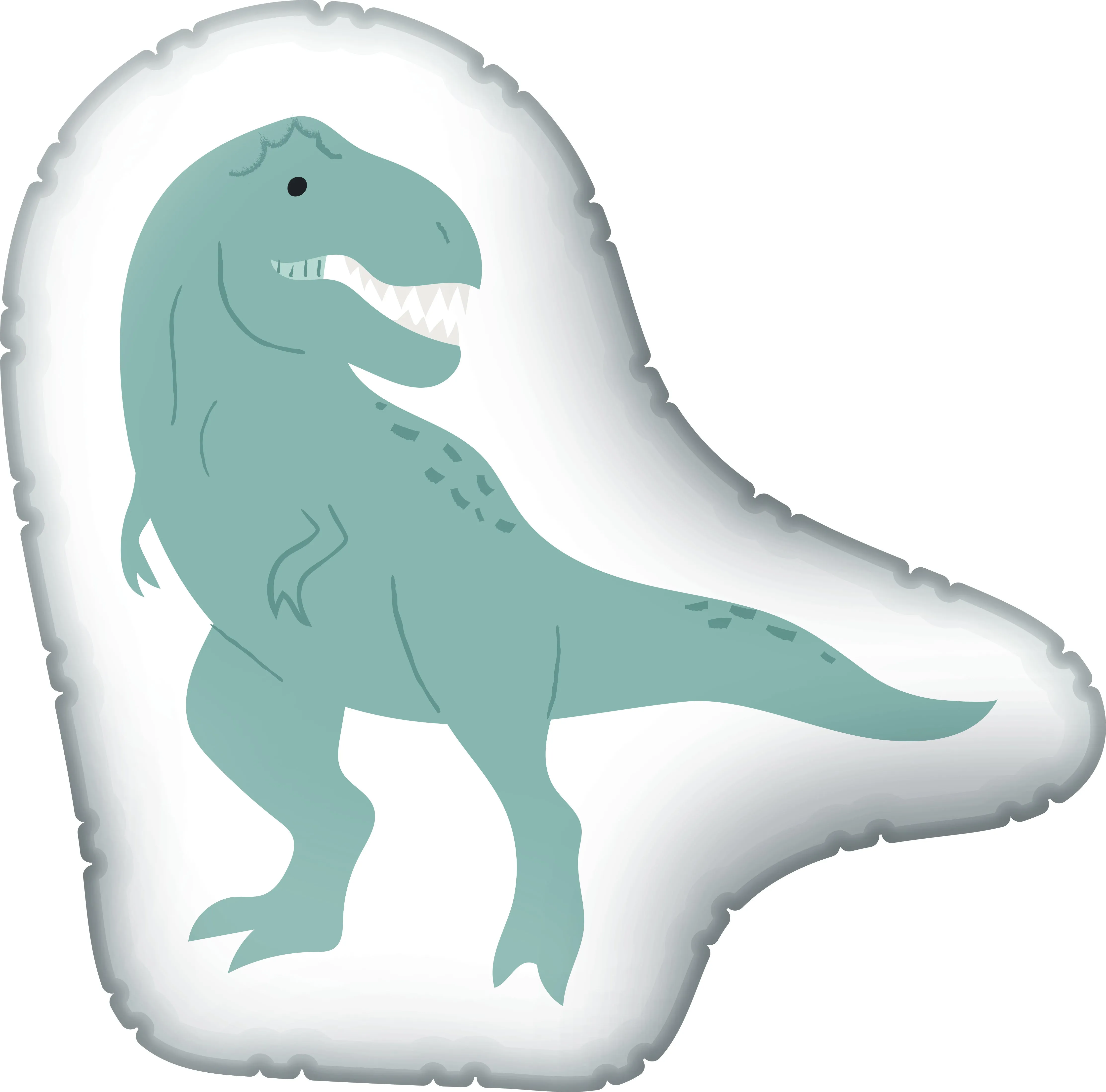 Roar - Dinosaur Backpack and Pillow Green Panel