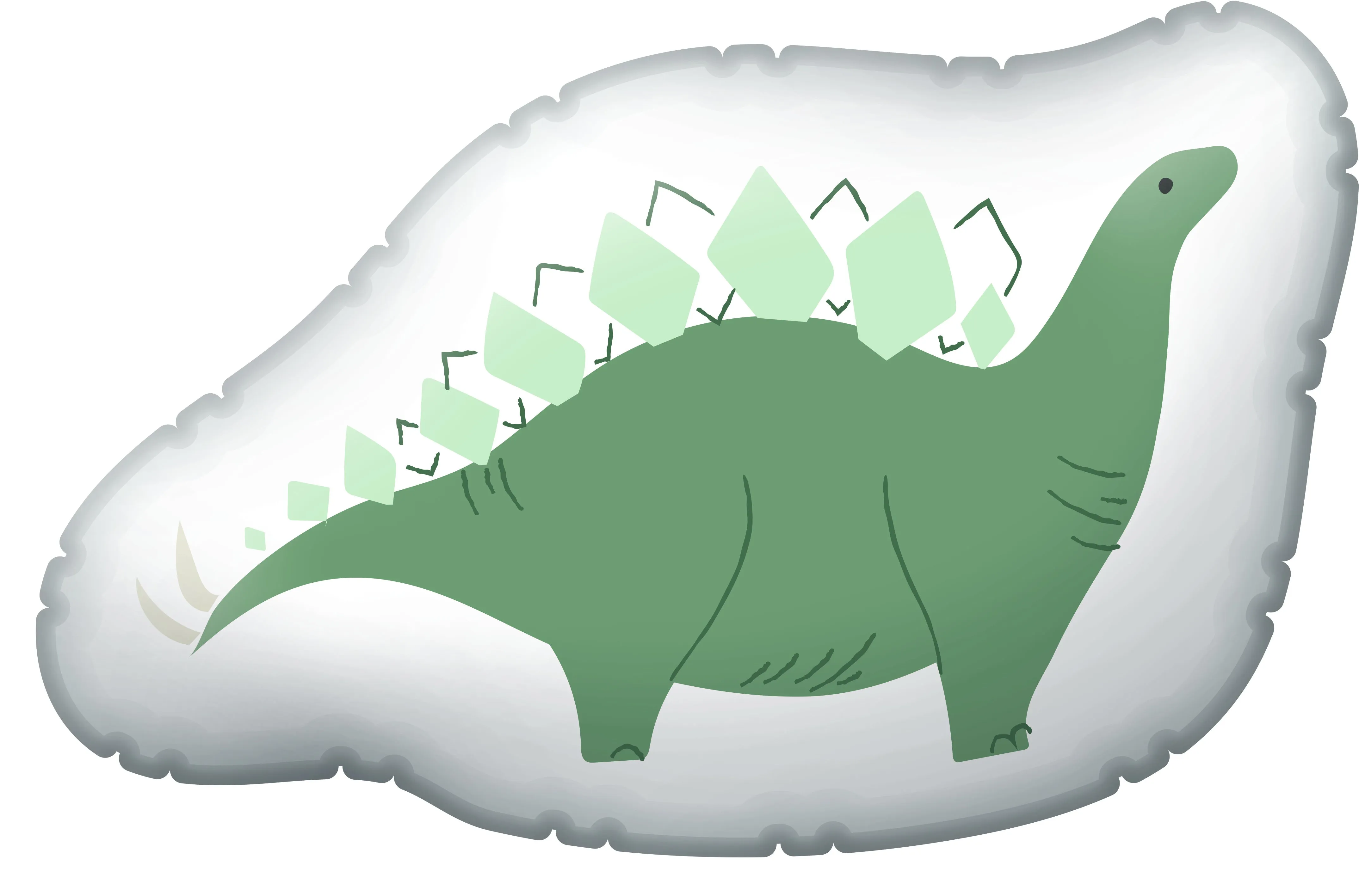 Roar - Dinosaur Backpack and Pillow Green Panel