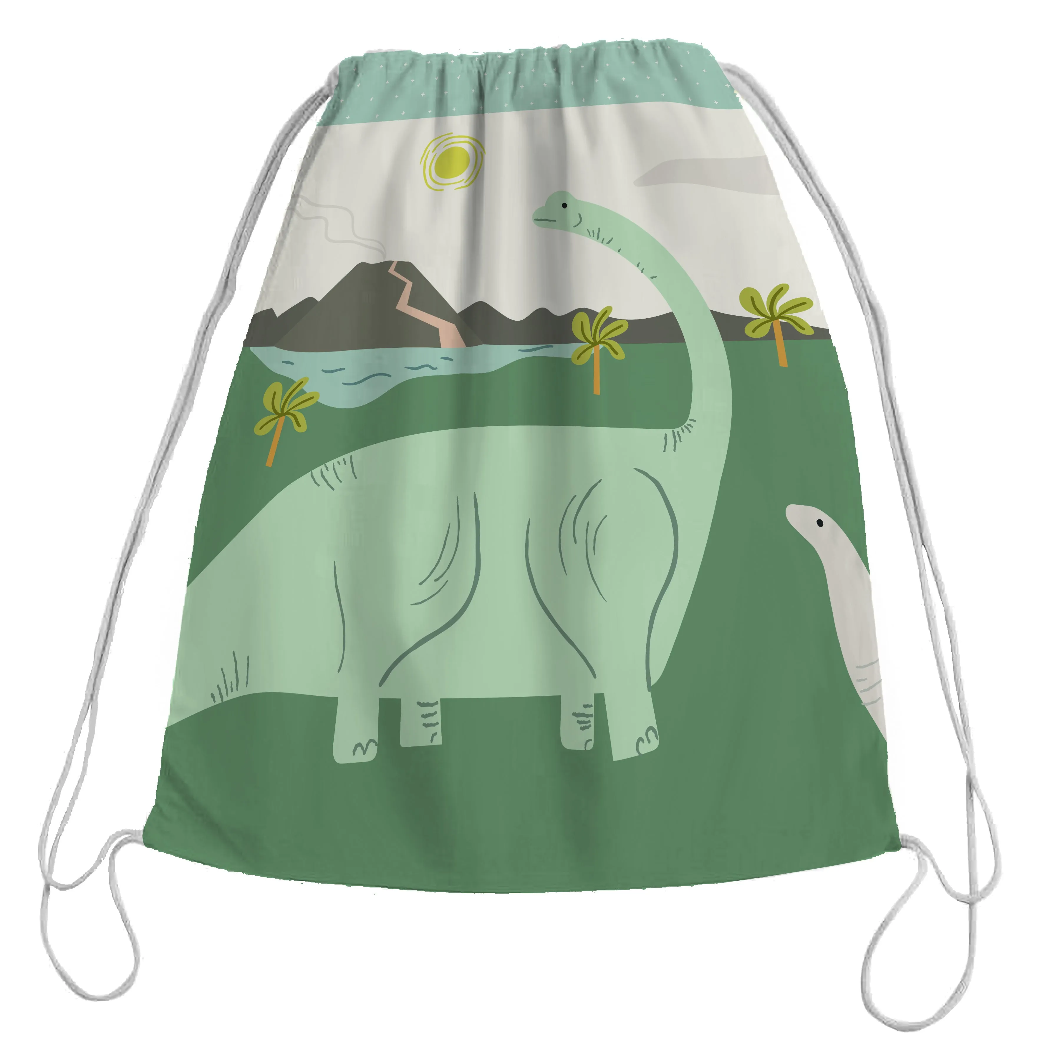 Roar - Dinosaur Backpack and Pillow Green Panel
