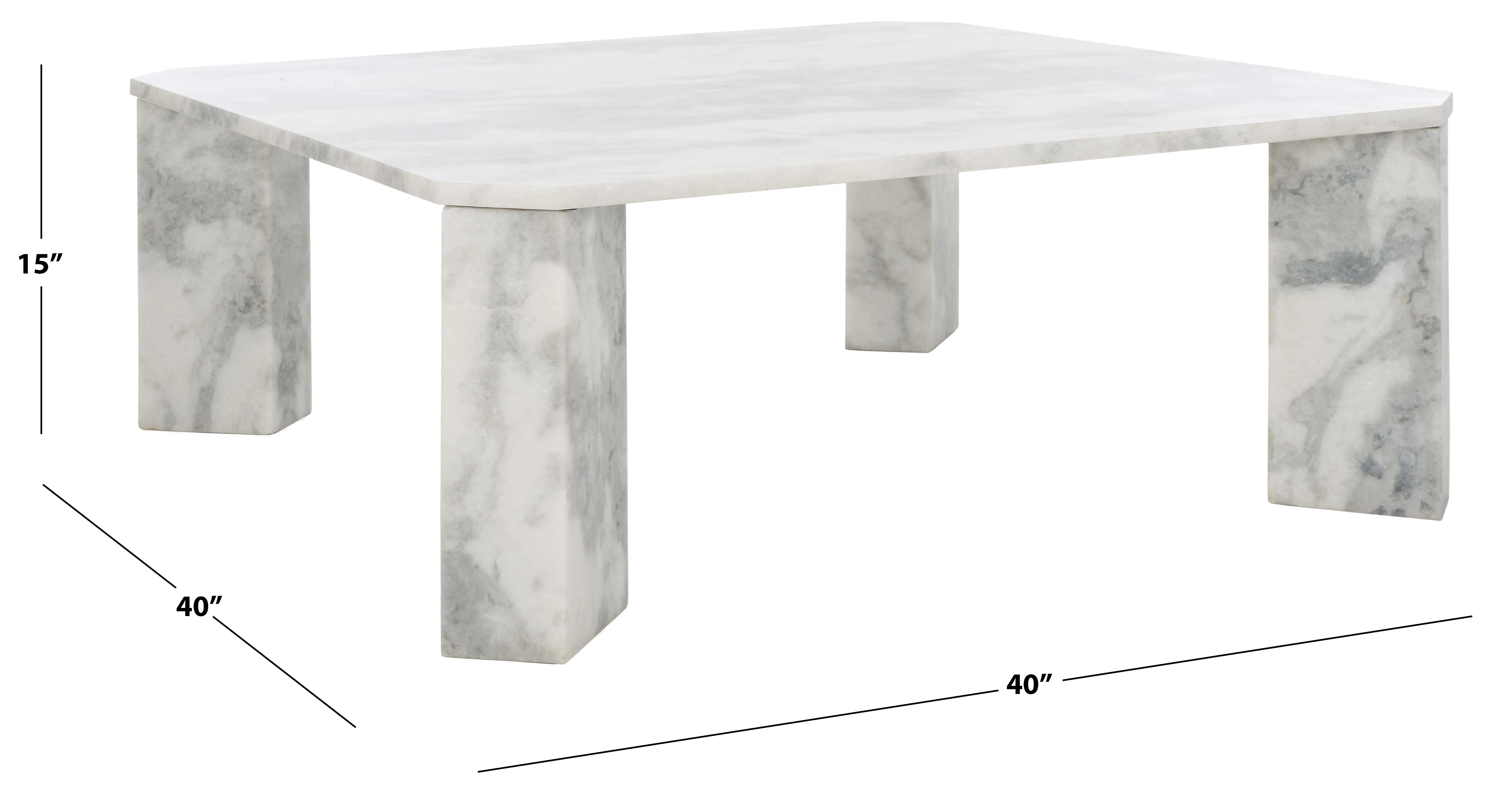 Safavieh Couture Daysi Square Marble Coffee Table, SFV9710