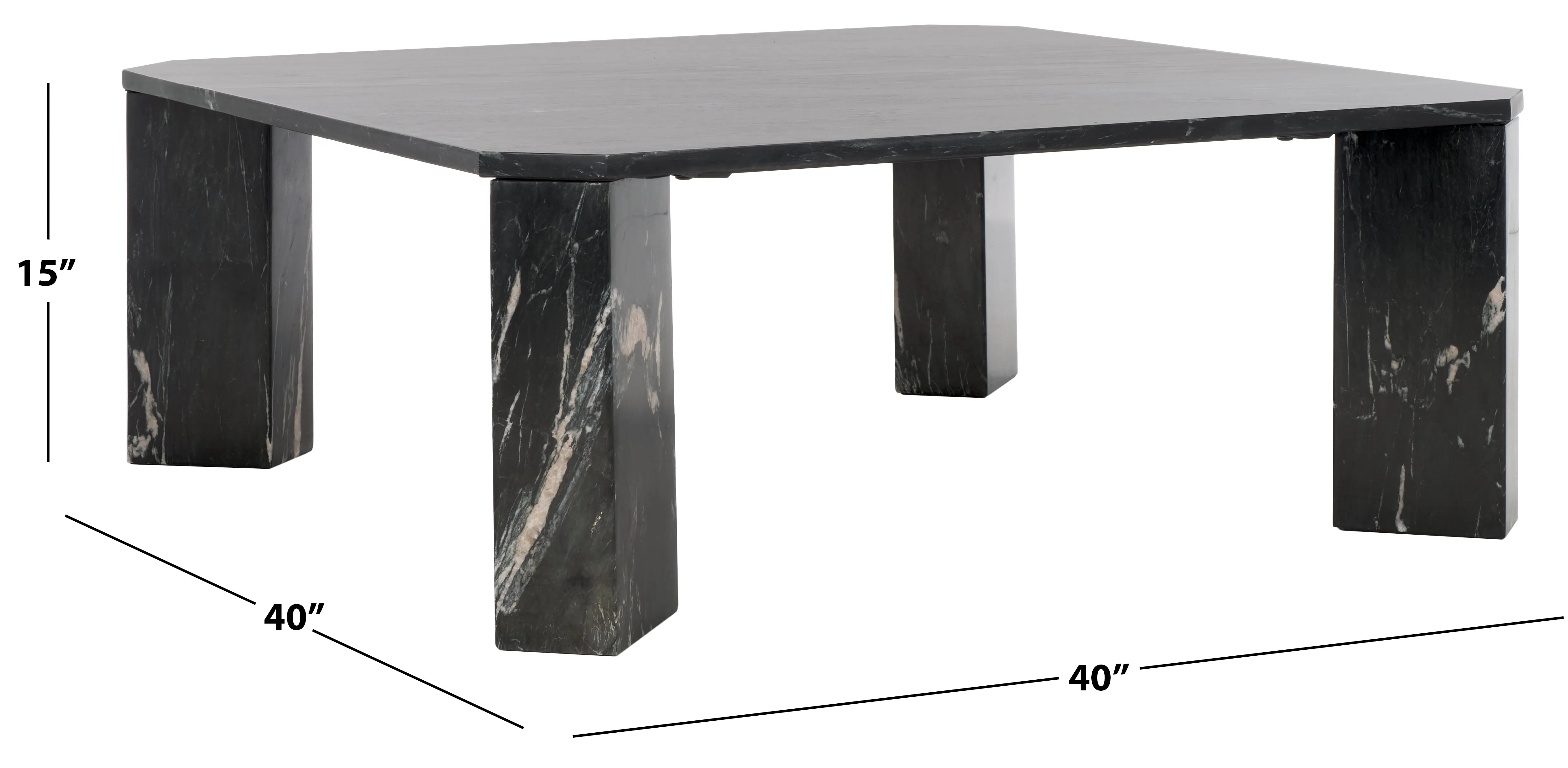 Safavieh Couture Daysi Square Marble Coffee Table, SFV9710