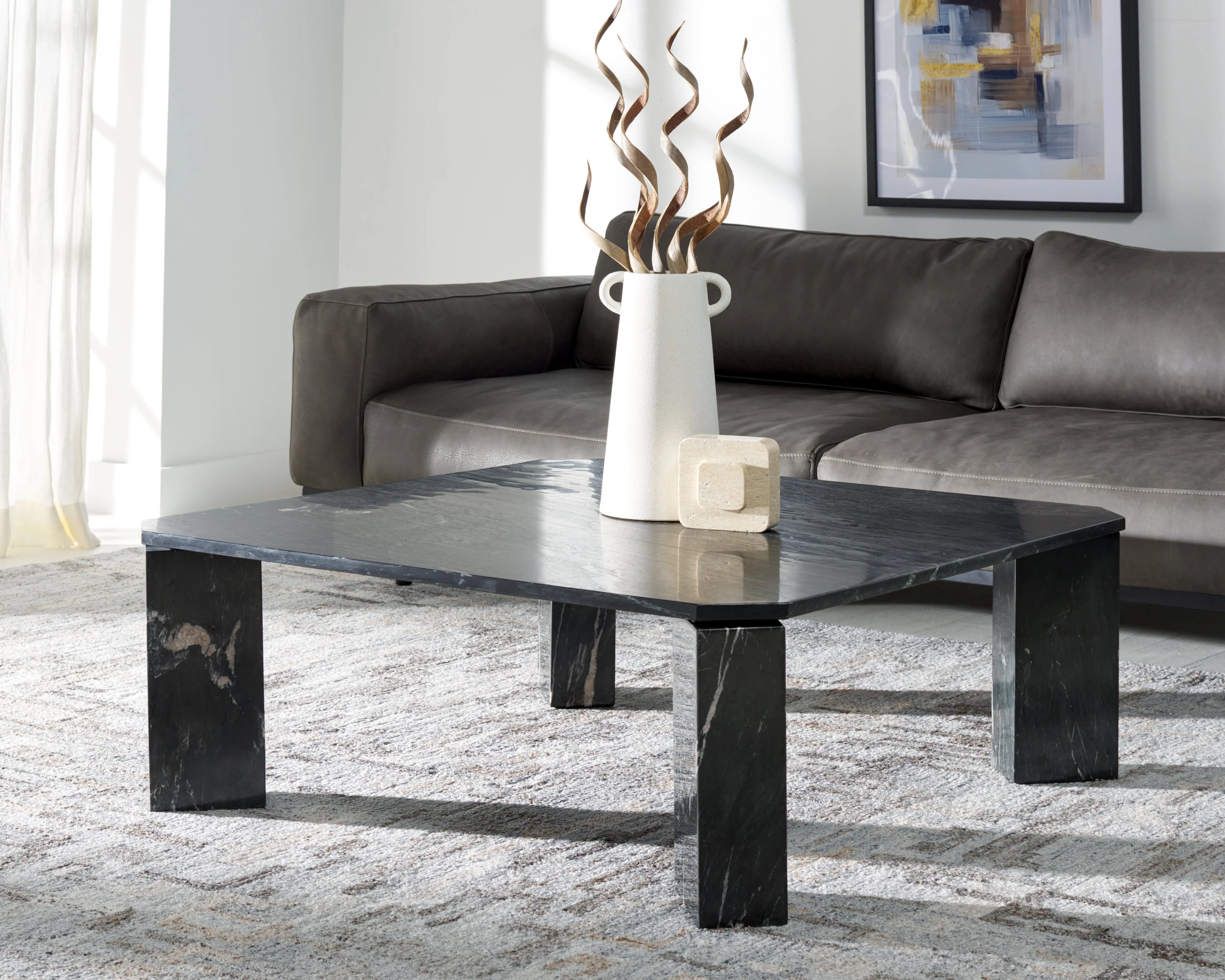 Safavieh Couture Daysi Square Marble Coffee Table, SFV9710