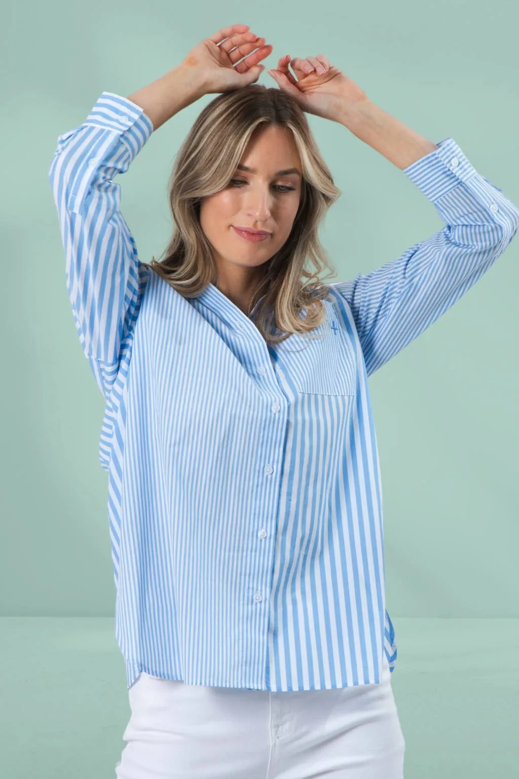 Stella and Gemma Essentials Shirt Azure Blue