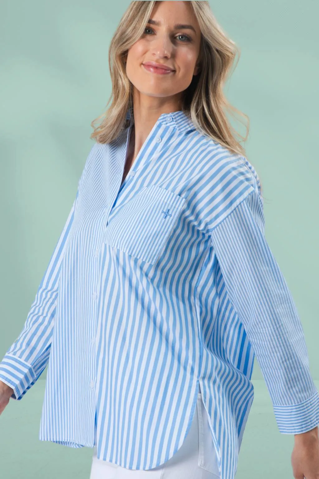 Stella and Gemma Essentials Shirt Azure Blue