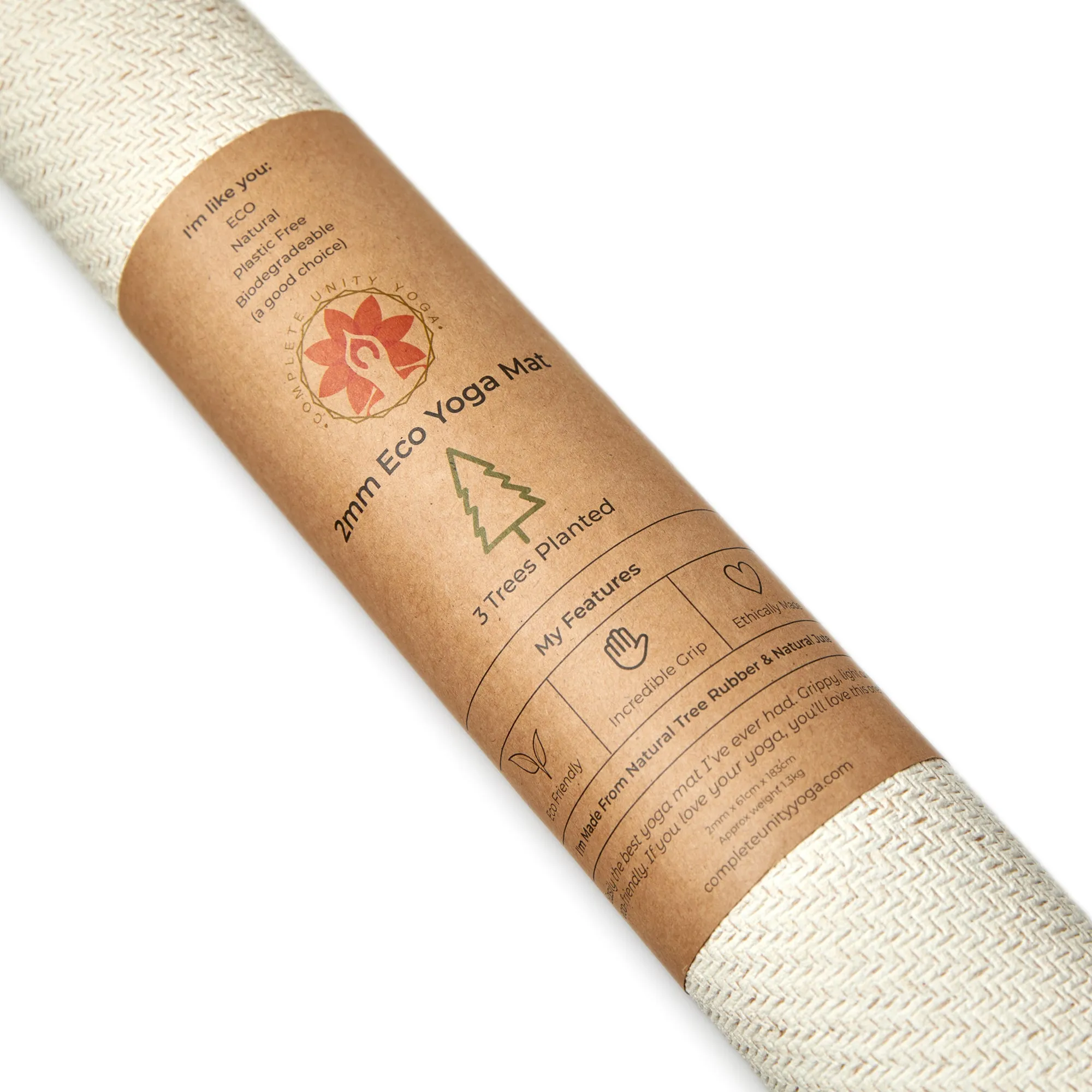 Sustainable Non-Slip Jute Travel Yoga Mat CompleteGrip™ - 2mm