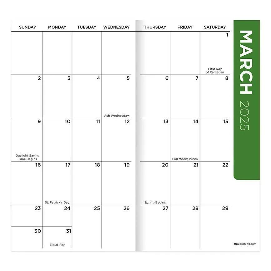 TF Publishing 2025-2026 Gray Granite Small Monthly Pocket Planner
