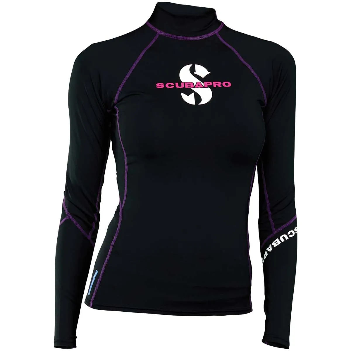 Used ScubaPro Womens UPF 80 T-Flex Long Sleeve Rash Guard-Onyx-Small