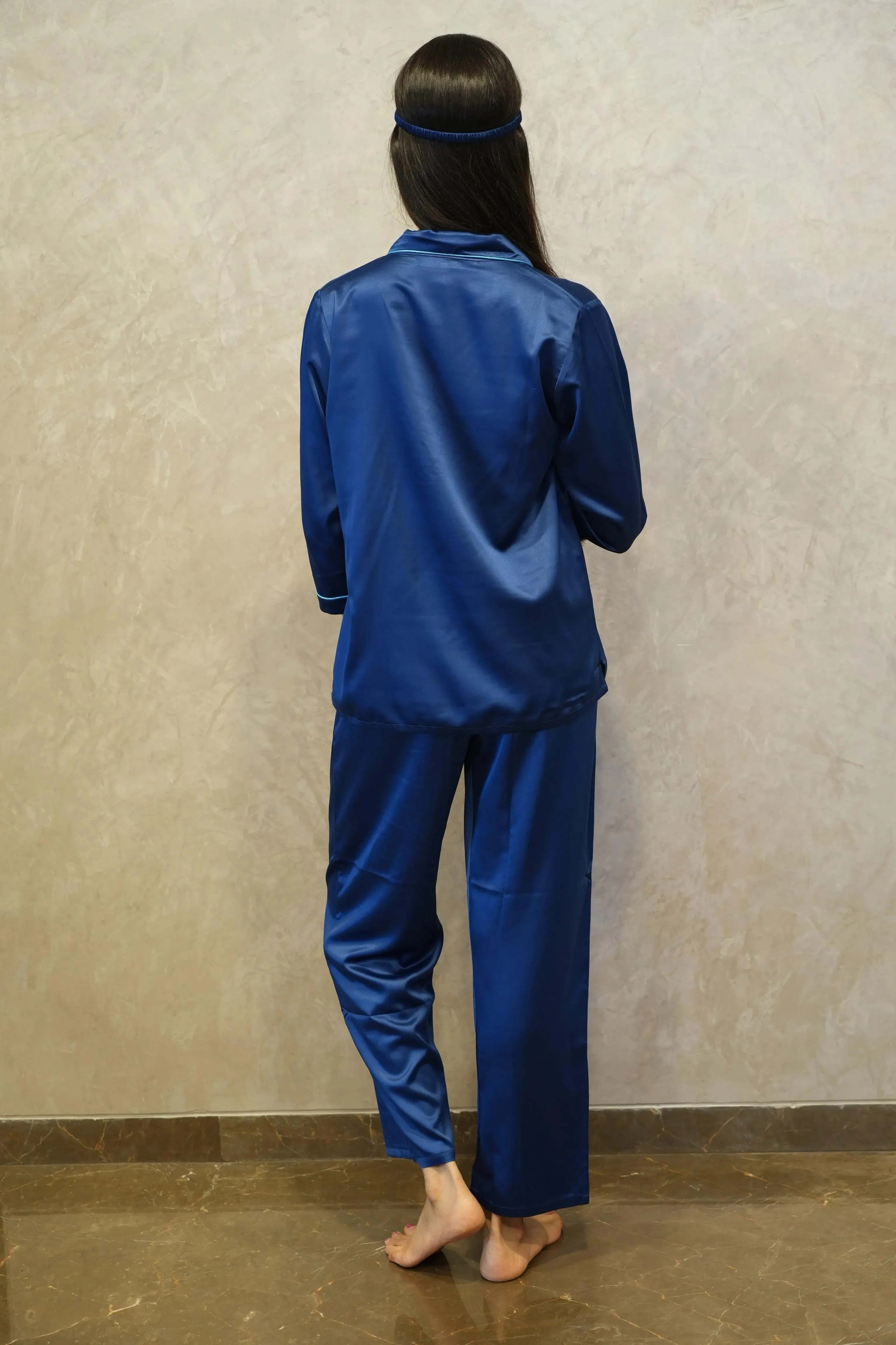 Velure Flerry Red Satin Night Suit