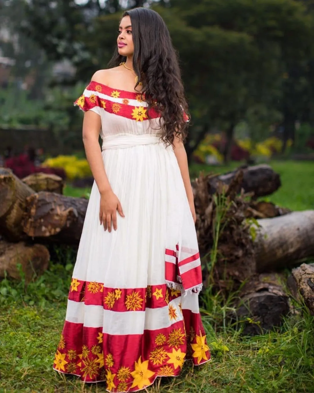Vibrant Habesha Dress Handwoven Habesha Kemis Simple Habesha Libs Eritrean Dress