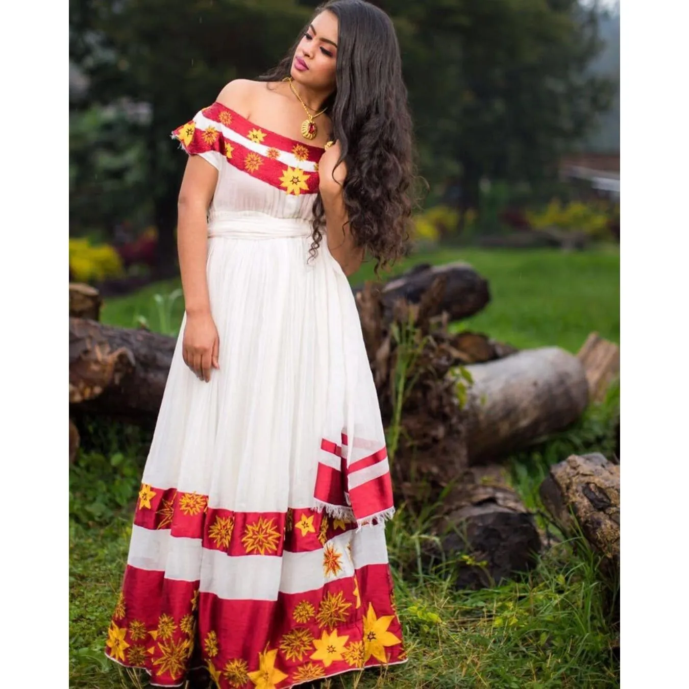 Vibrant Habesha Dress Handwoven Habesha Kemis Simple Habesha Libs Eritrean Dress