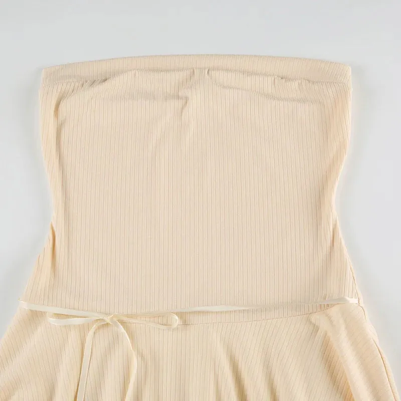 Vvsha Edie Bow Lace A-Line Dress